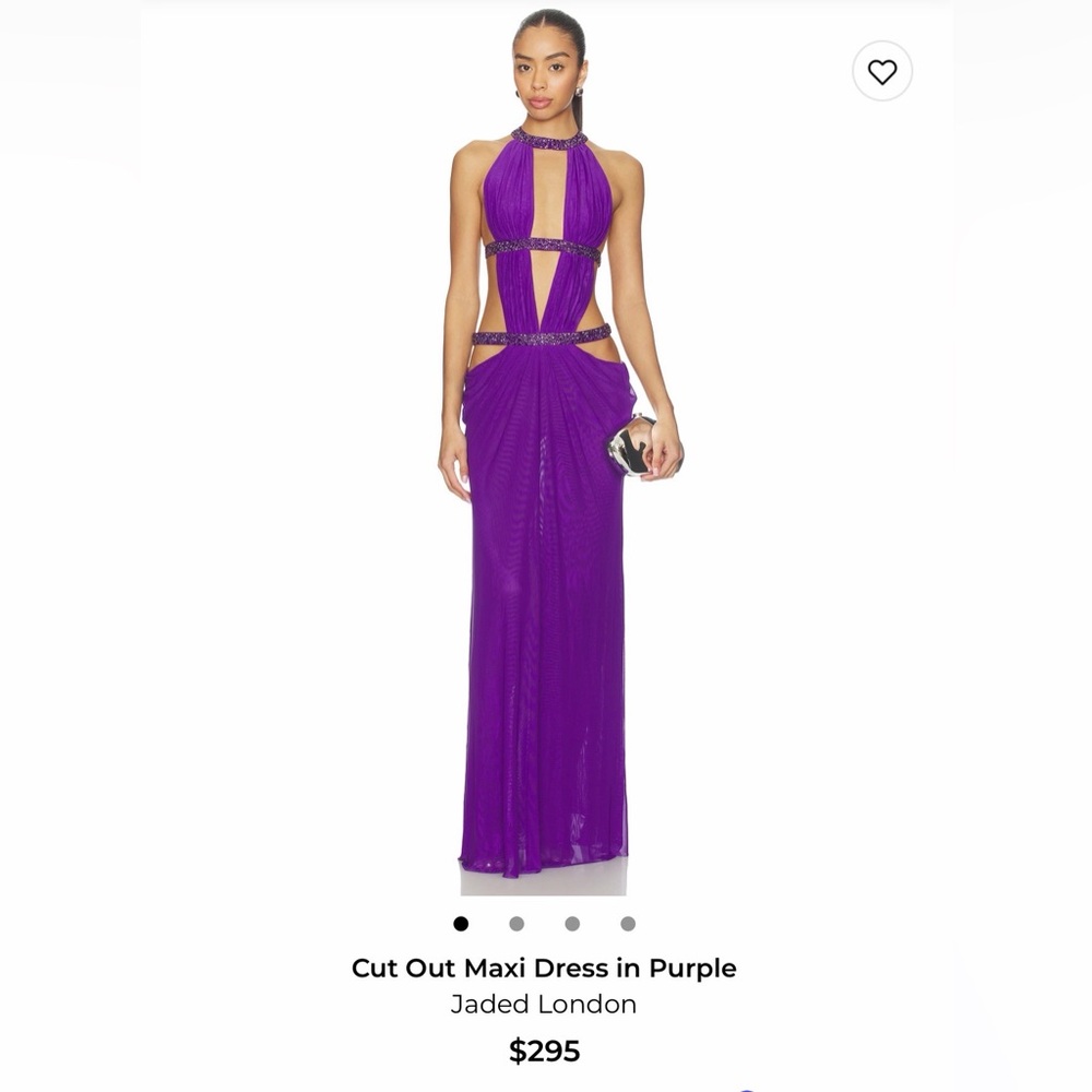 Jaded London Purple Cut-Out Maxi Dress